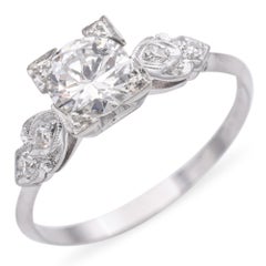 Vintage Platinum 0.68ct Diamond Engagement Ring