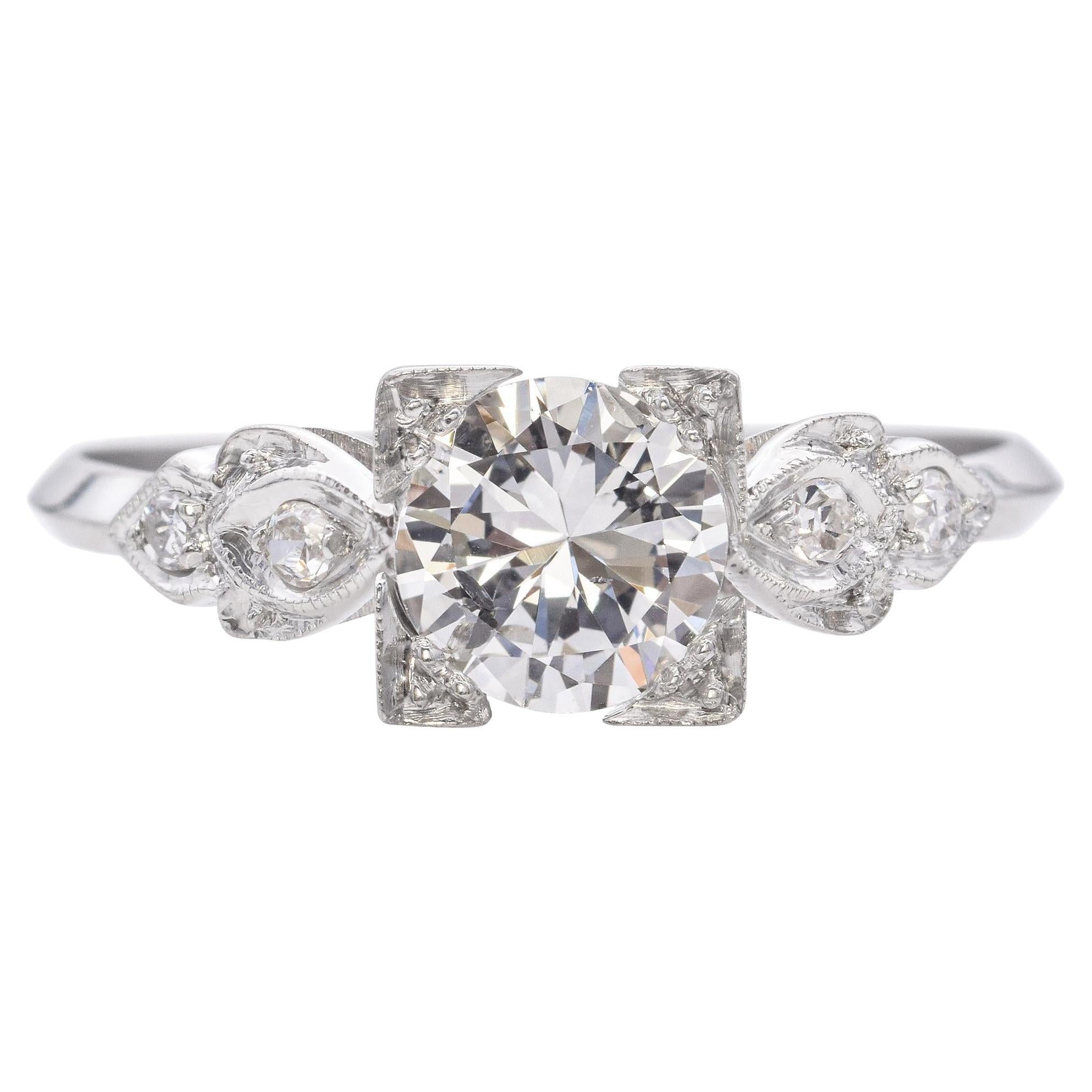 Verlobungsring aus Platin mit 0,68 Karat Diamant
