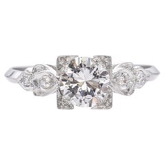 Verlobungsring aus Platin mit 0,68 Karat Diamant