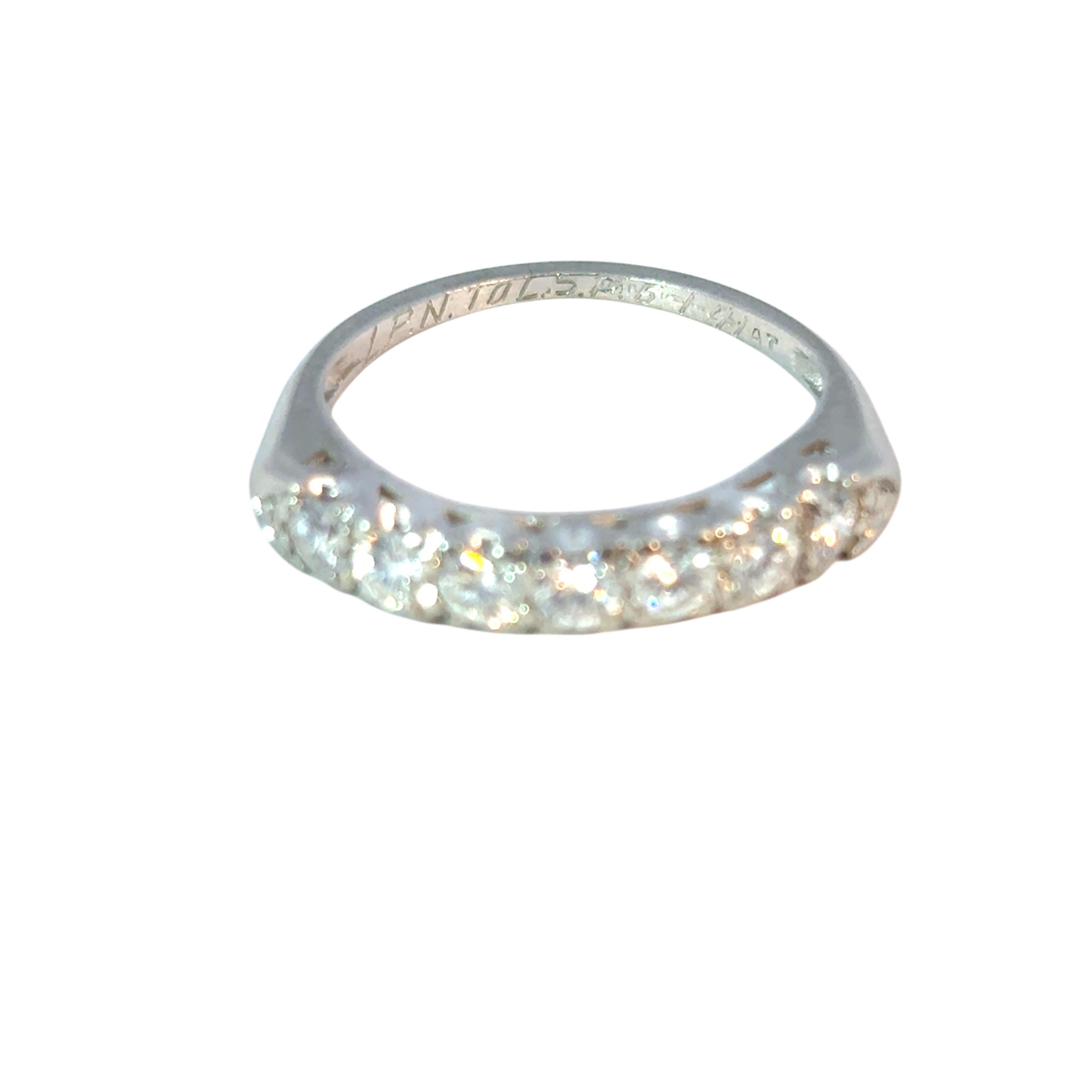 Anillo de diamantes vintage en platino de 0,70 ctw en venta 10