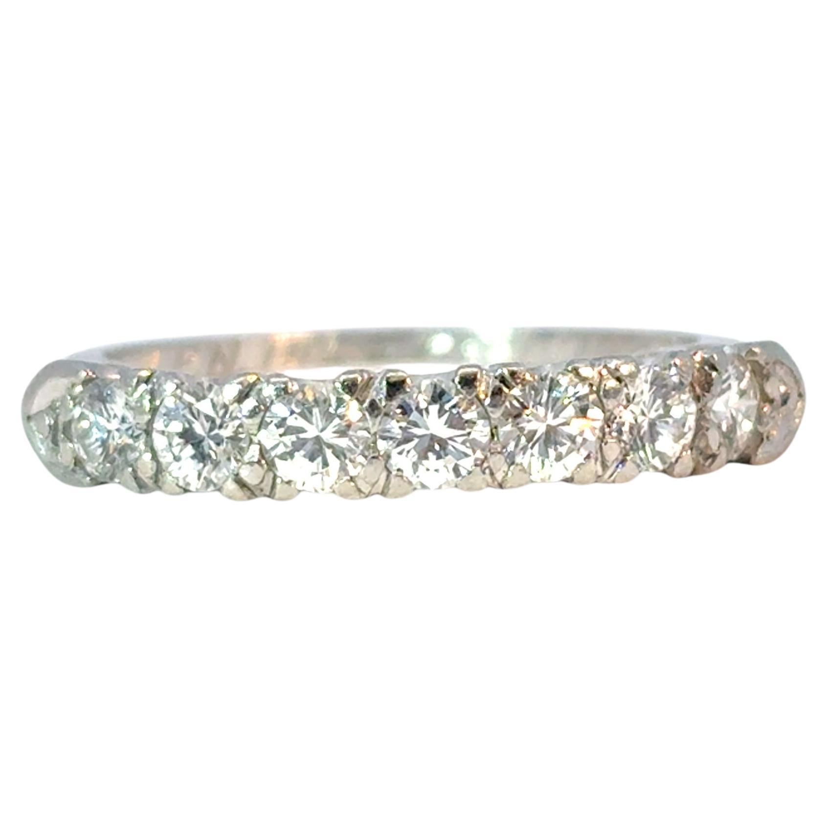 Vintage Platinum 0.70 ctw Diamond Ring