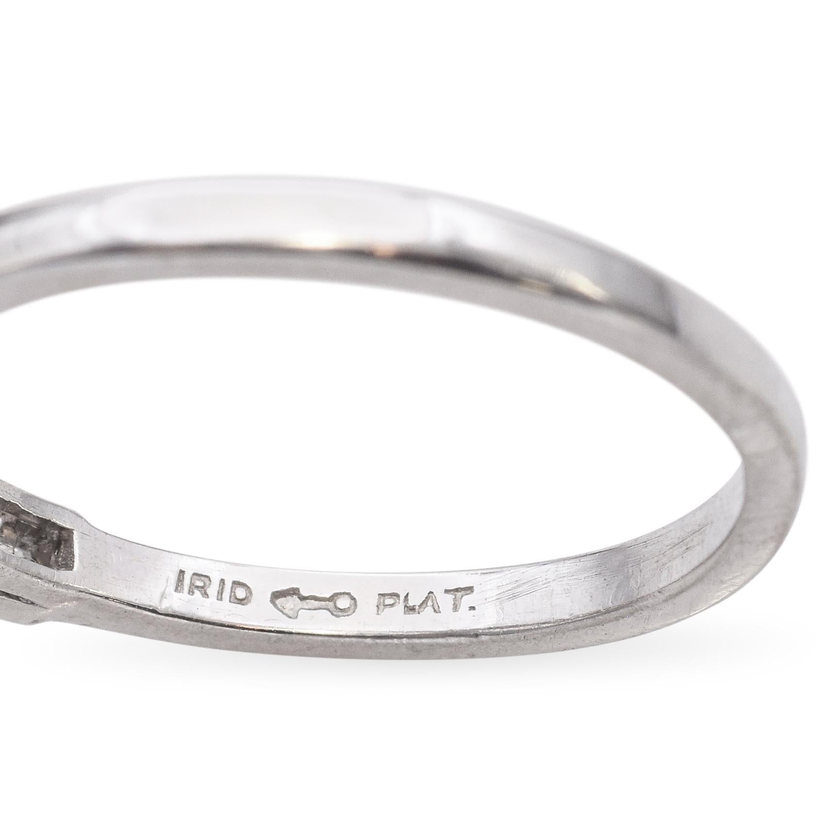 Anillo de compromiso de diamantes vintage en platino 0,73 ct F VS1 GIA en venta 3