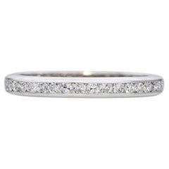 Vintage Platinum 0.85tcw Single Cut Diamond Eternity Band Ring