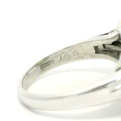 Vintage Platinum 10.47ctw Large Old Cut Oval Peridot w/ Diamond Ring