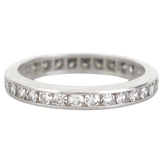 Vintage Platinum & 1.05 Ct. Diamond Eternity Band Ring