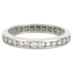 Vintage Platinum & 1.05 Ct. Diamond Eternity Band Ring