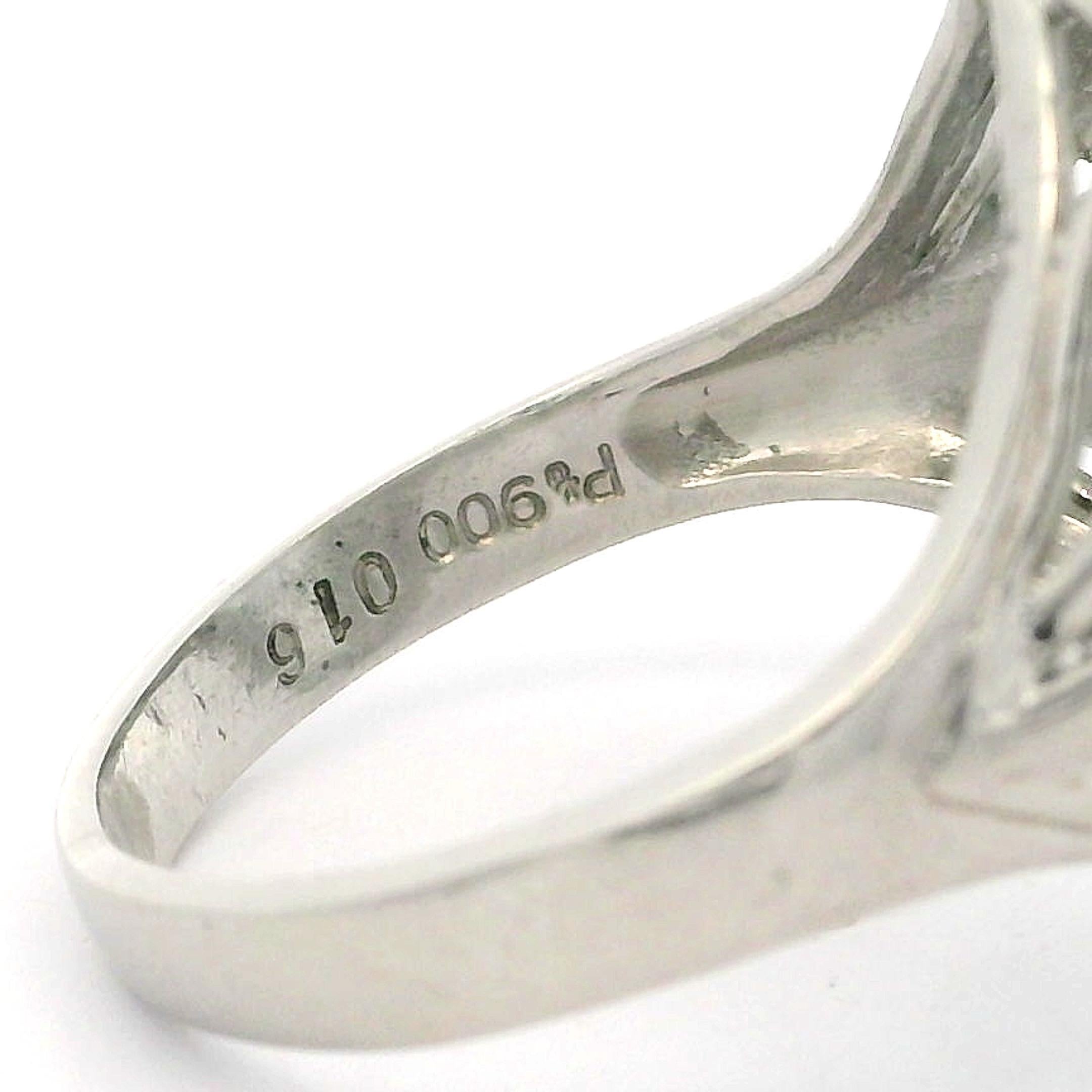 Brilliant Cut Vintage Platinum 10.85ctw Large Oval Aquamarine & Diamond Open Work Ring For Sale