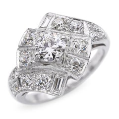 Vintage Platinum 1.26tcw Diamond Ring