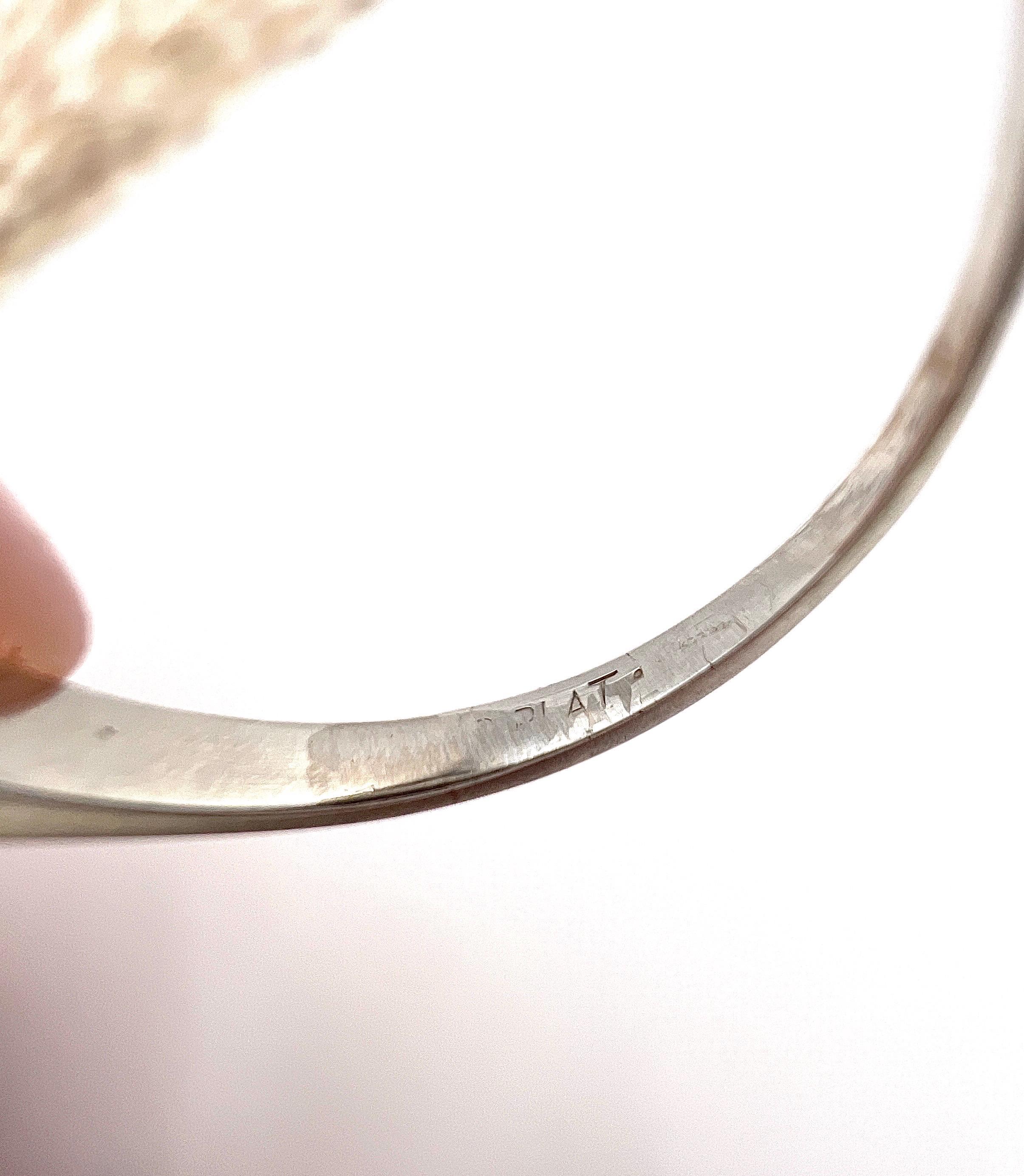 Anello di fidanzamento vintage in platino, anni '40, da 0,45 carati totali con diamante a pietra singola in vendita 4