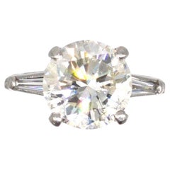 Vintage Platinum 2.27 Carat Solitaire Diamond Ring