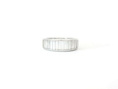 Vintage Platinum 2.35ct Baguette Diamond Band Ring, Size 7