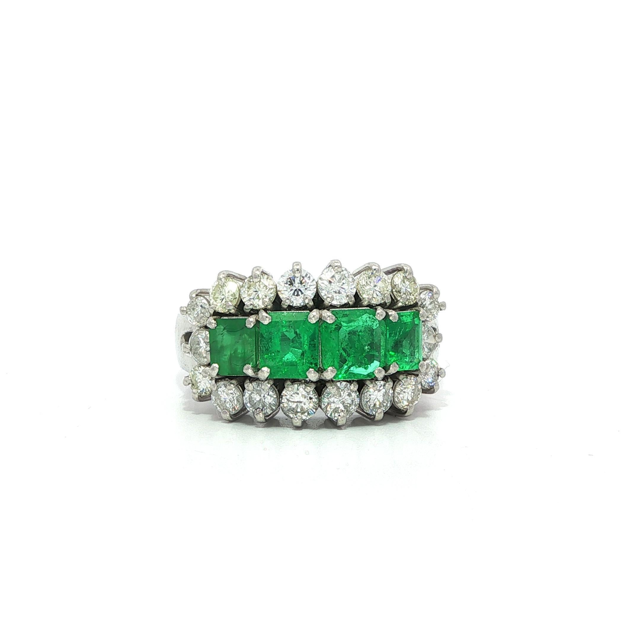 -Stein(e): -
(4) Natürliche echte Smaragde - Smaragd-Schliff - Prong Set - Vivid grüne Farbe w / natürliche Einschlüsse einige Oberfläche erreichen - 4,30 x 3,79 mm bis 5,24 x 4,78 mm (ca.) - 1,45ctw (genau)
(18) Natürliche Echte Diamanten - Runder