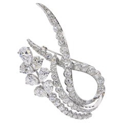 Vintage Platinum 4.63tcw Diamond Brooch