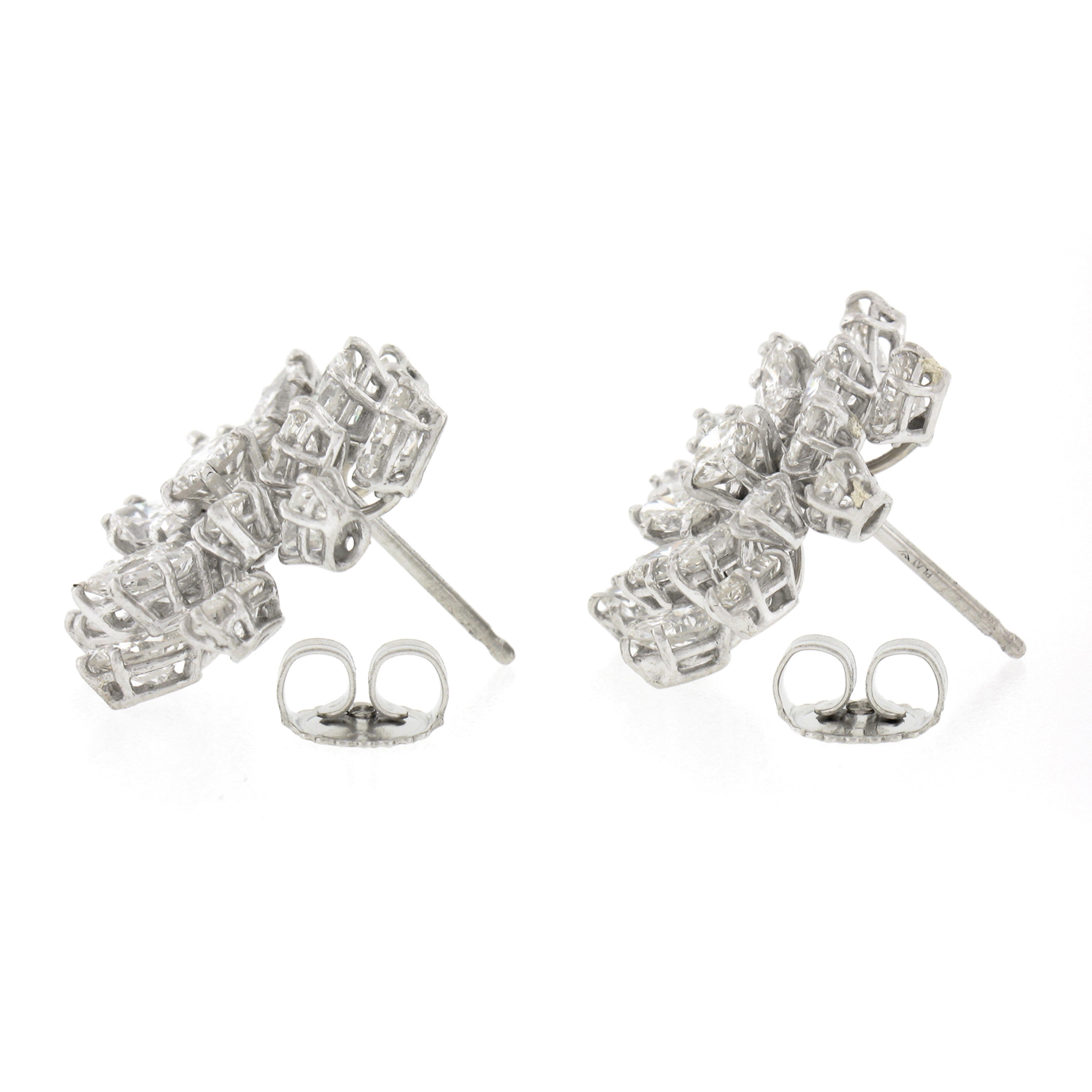 snowflake diamond stud earrings