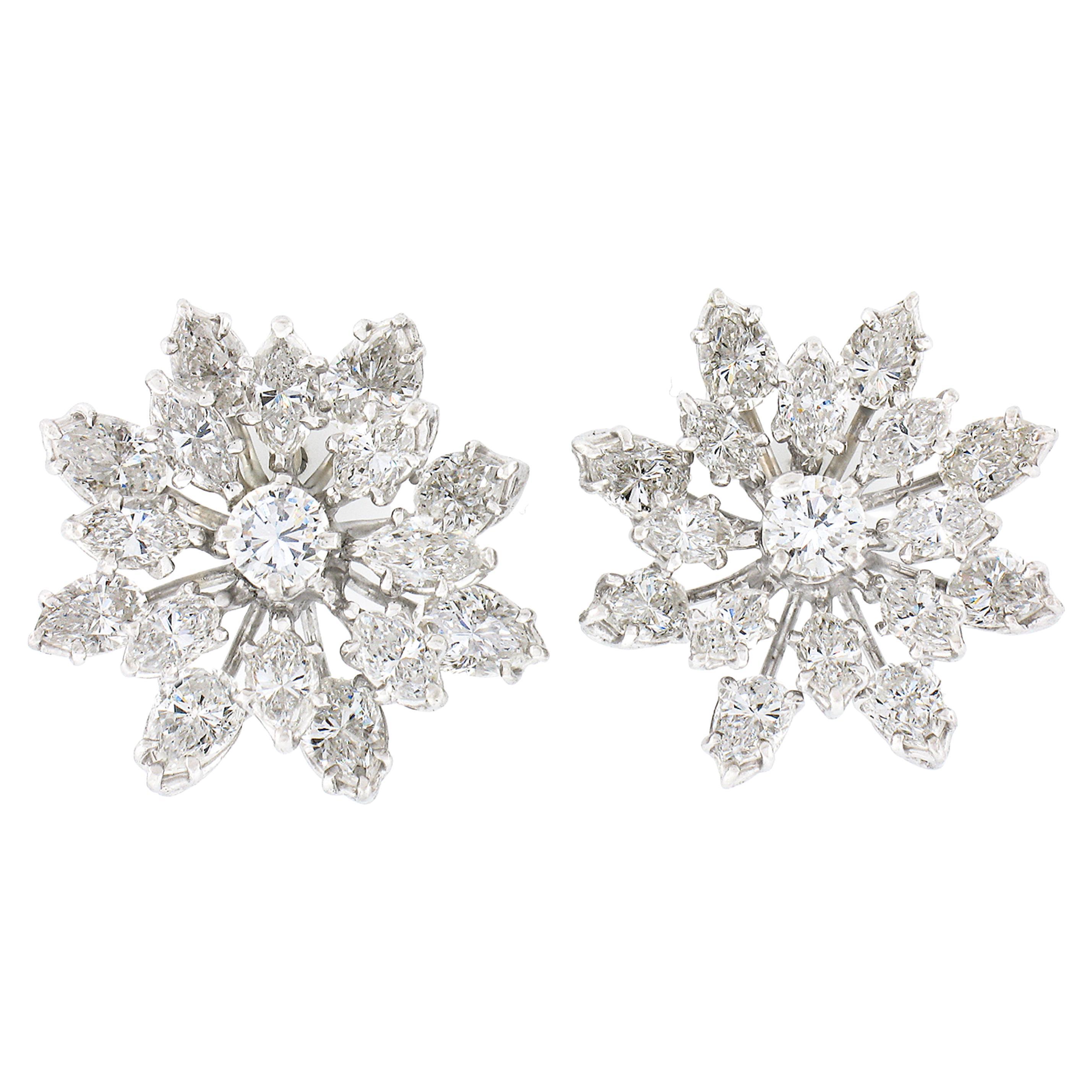 Alexandra Mor Diamond Gold Snowflake Earrings at 1stDibs