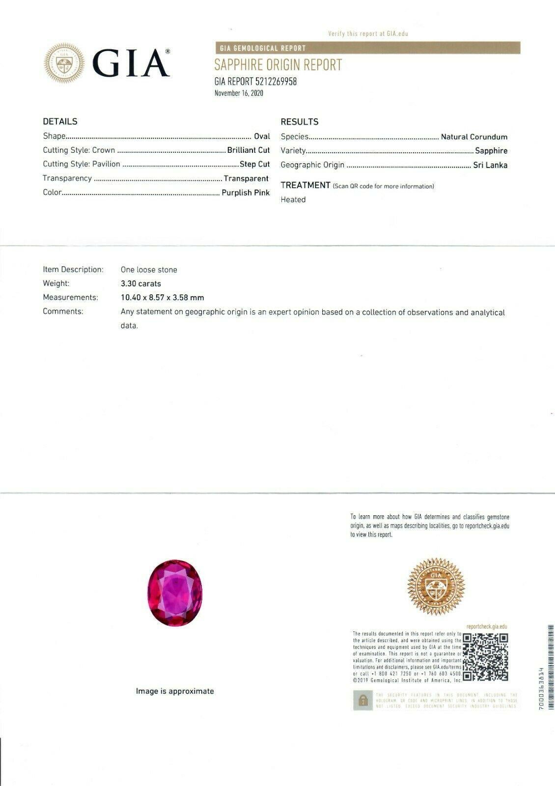 Vintage Platinum 6.90ctw GIA Oval Pink Ceylon Sapphire Round Diamond Swirl Ring For Sale 5