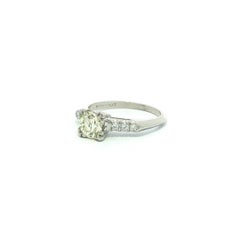 Vintage Platinum .94ctw Fiery Brilliant Old Diamond Solitaire Engagement Ring