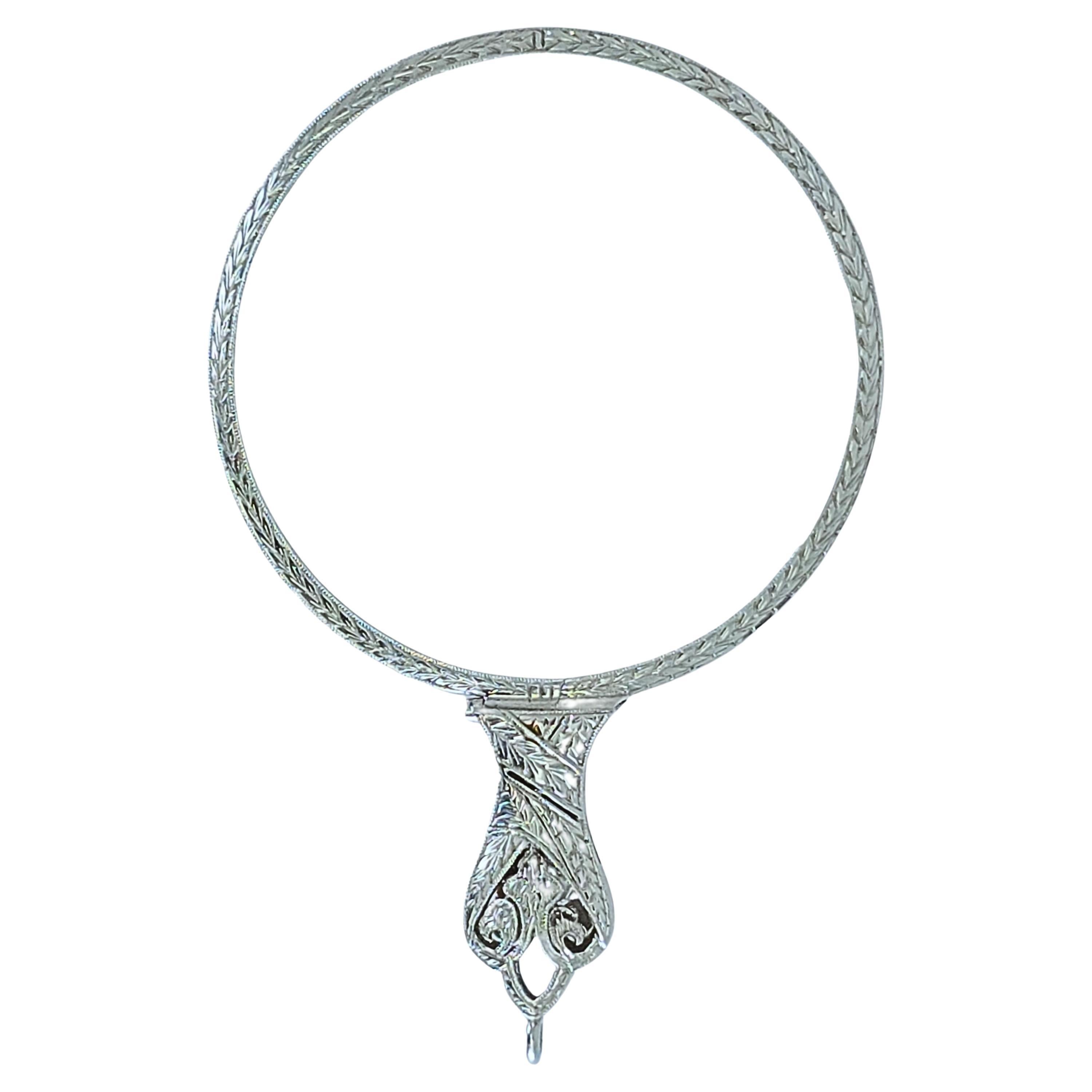 Lupa Vintage de Platino 950- Diamante natural.