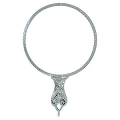 Vintage Platinum 950- Natural diamond Quizzing/Eye Magnifying glass.