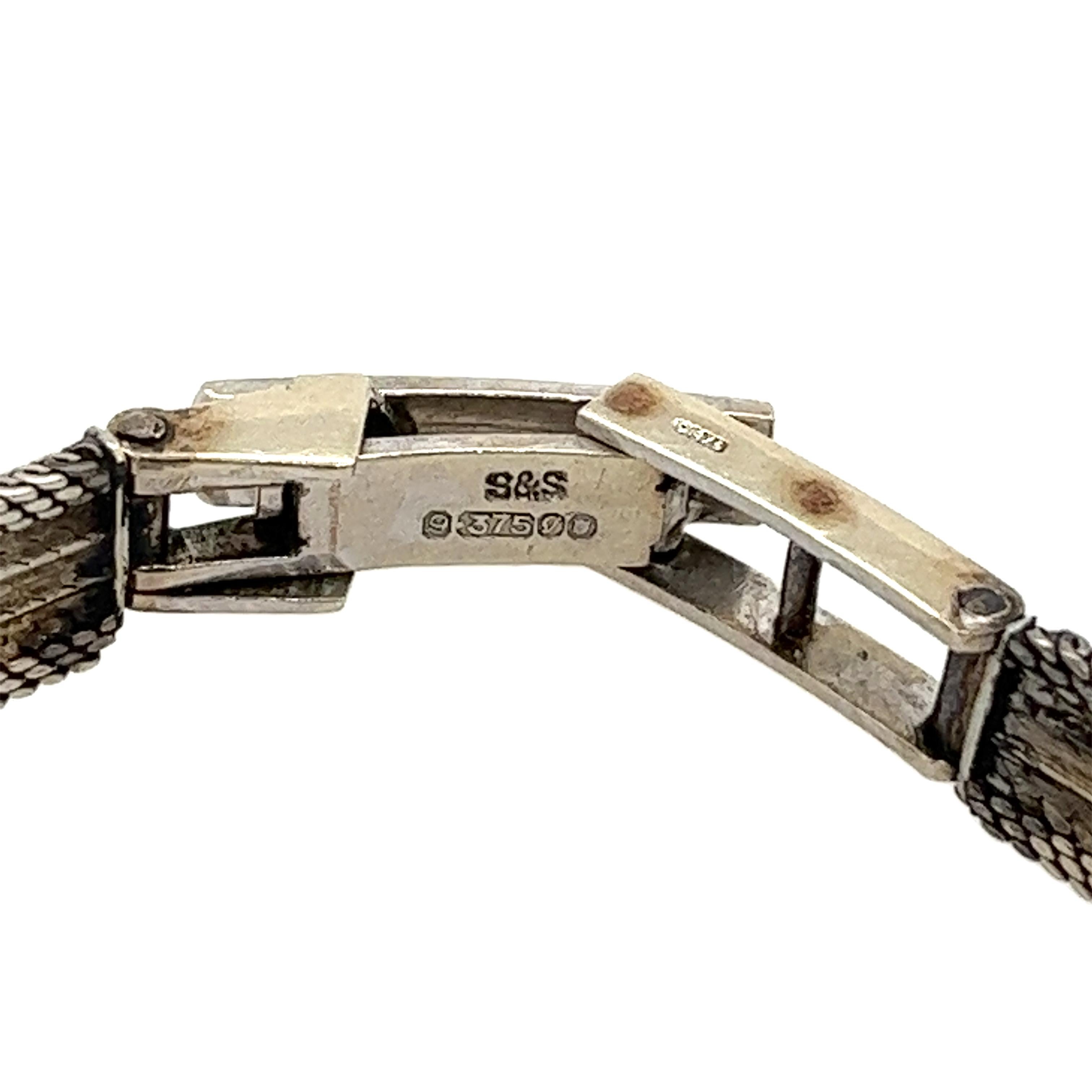 Montre Vintage pour dames en platine et or blanc 9ct avec diamants Pour femmes en vente