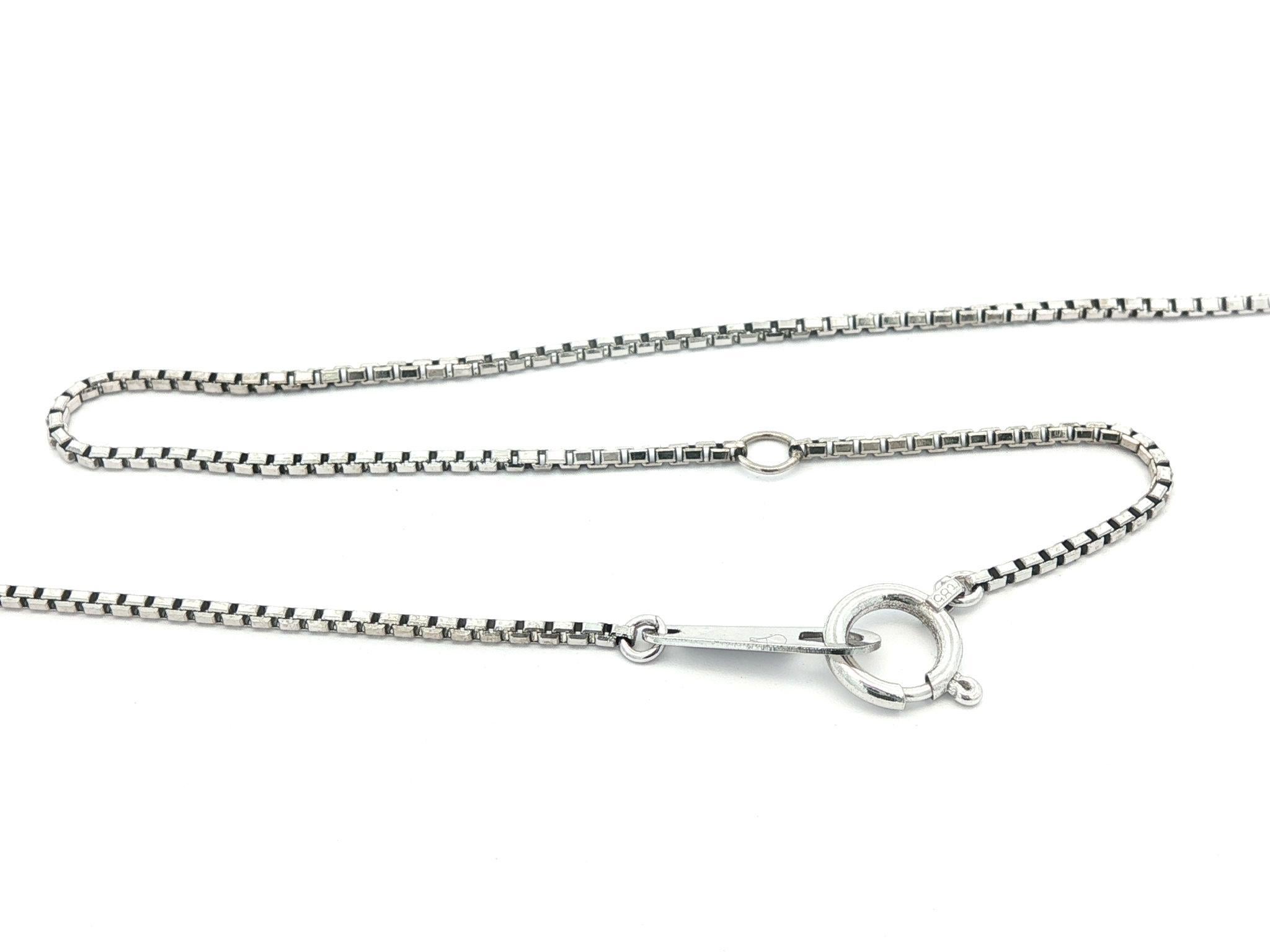 Collana in platino vintage regolabile da 14