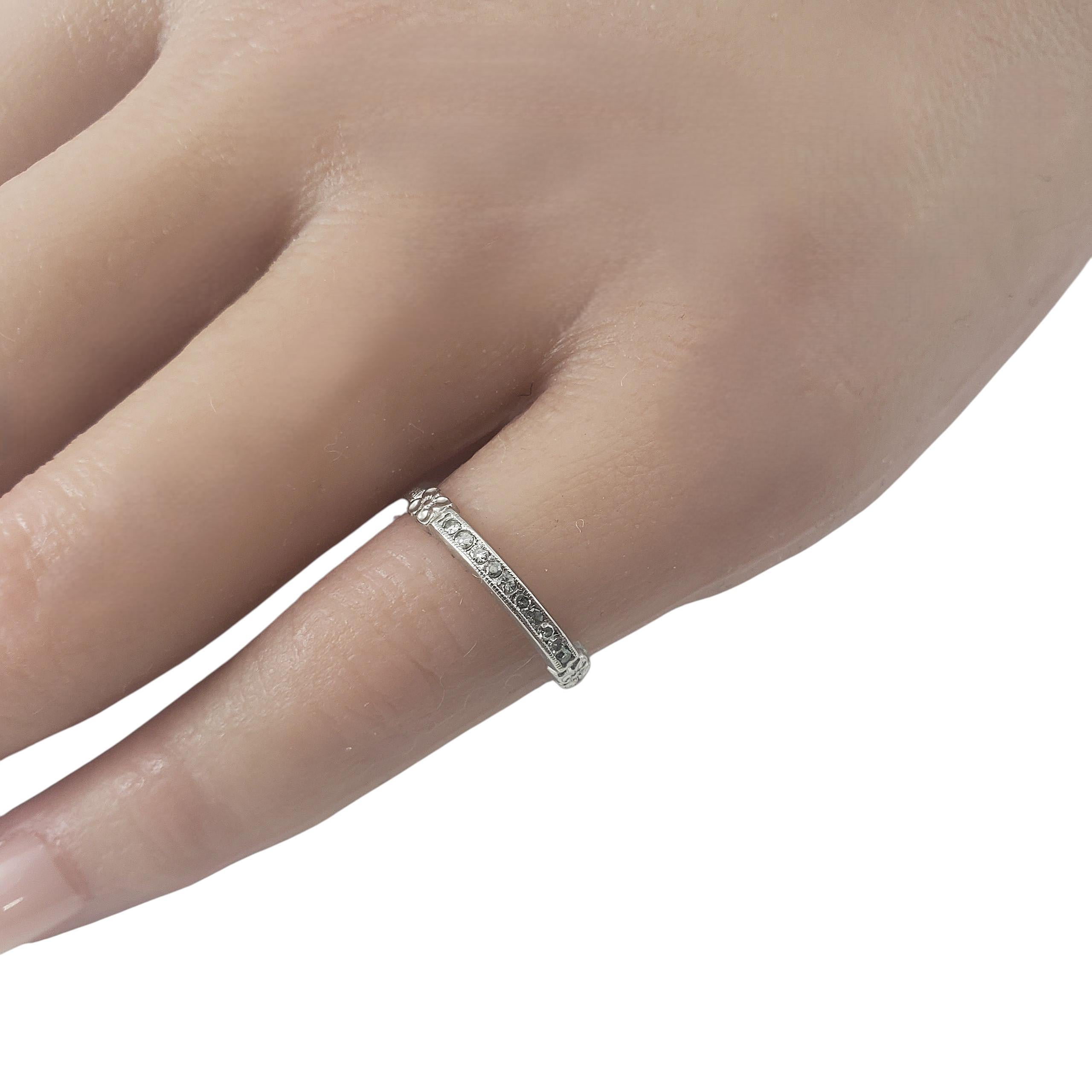 Women's Vintage Platinum and Diamond Band Ring Size 5.5 #22574