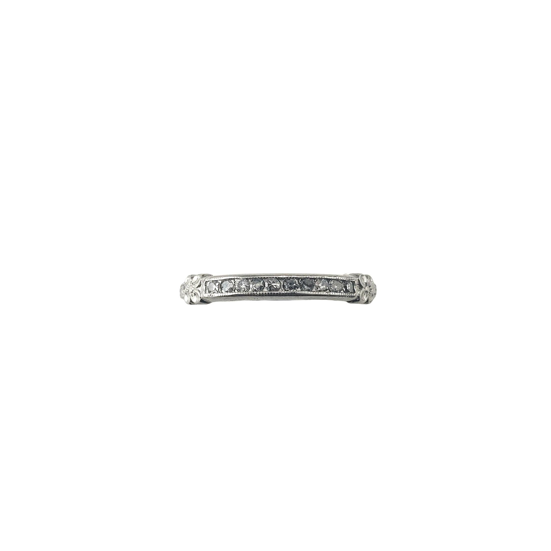 Vintage Platinum and Diamond Band Ring Size 5.5 #22574