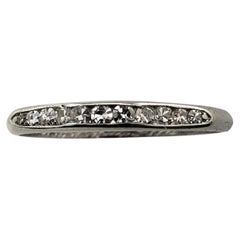 Vintage Platinum and Diamond Wedding Band Ring