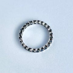 Vintage Platinum and Sapphire Full Eternity Band Ring