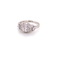 Vintage Platin Art Deco 0,63 Karat Diamantring