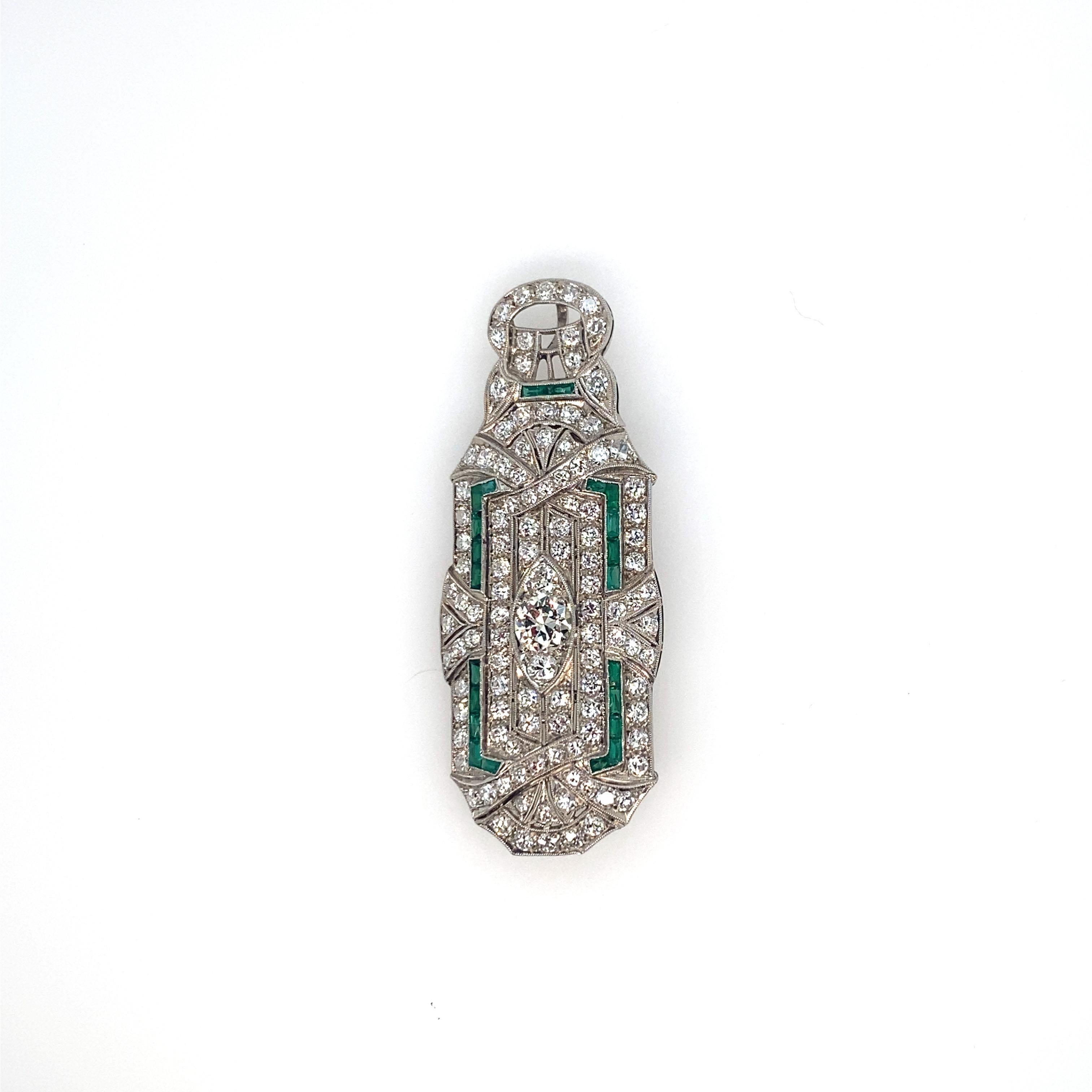 LAST PRICE REDUCTION! Get this gorgeous piece before its GONE! This beautiful one-of-a-kind pendant/ brooch was from the Estate of Alfred W. Miles.  Mr. Miles was a CPA in New York, and worked on the board of Tiffany's, was vice president of Bonwit