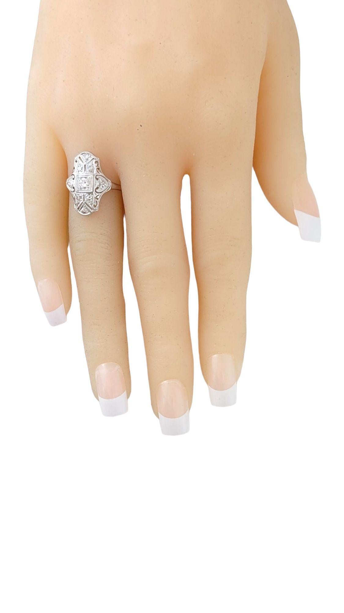 Women's Vintage Platinum Art Deco Diamond Ring Size 6 #16314 For Sale