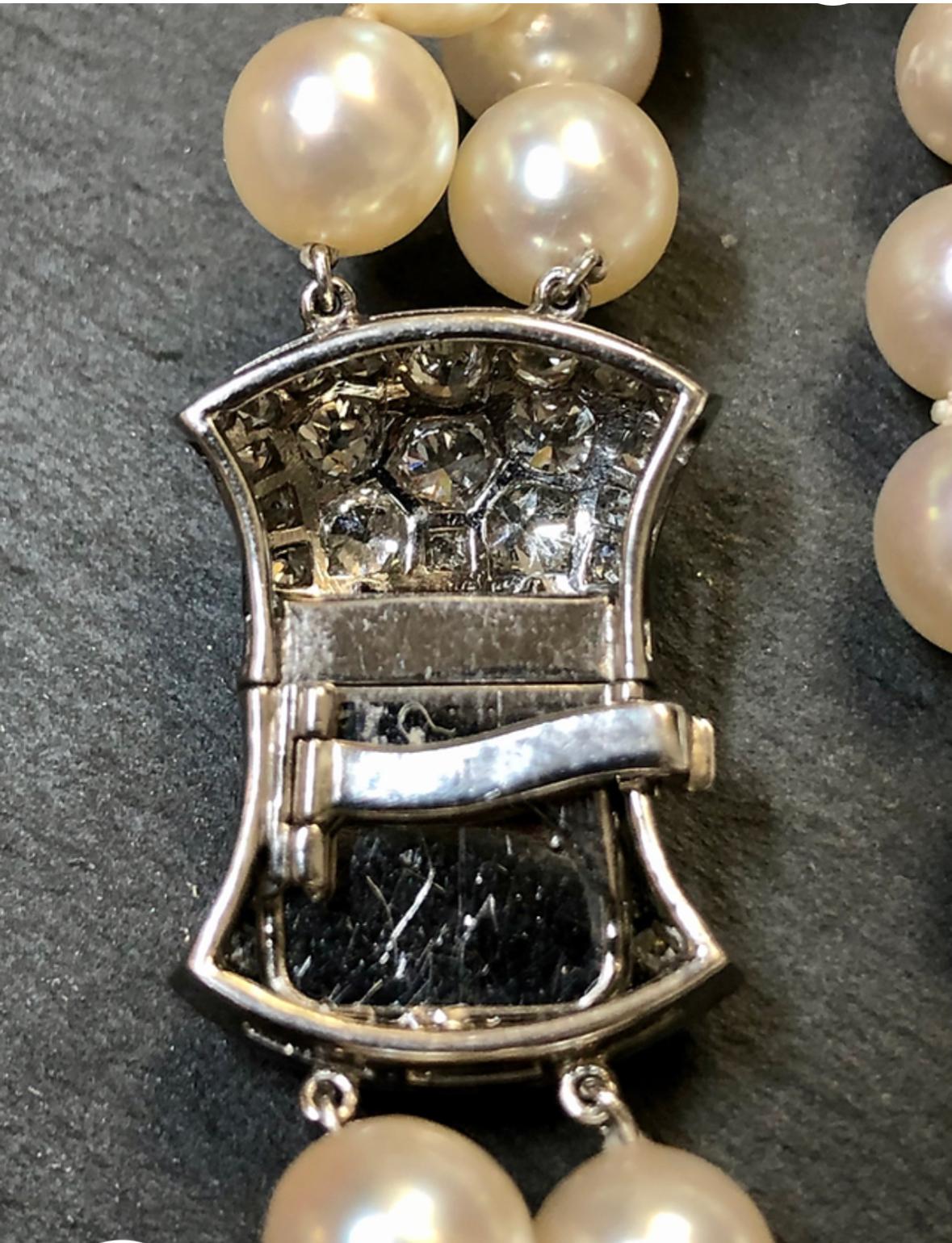 Women's Vintage Platinum Art Deco Pearl Diamond Bracelet For Sale