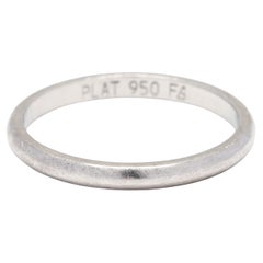 Anillo vintage de platino, talla 5,5, apilable