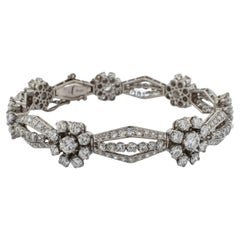 Bracciale vintage in platino con 9 carati di diamanti