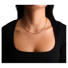 Vintage Platinum Chain with Rubies 16 inches