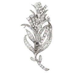 Retro Platinum Diamond Brooch 2.00tdw, 15g