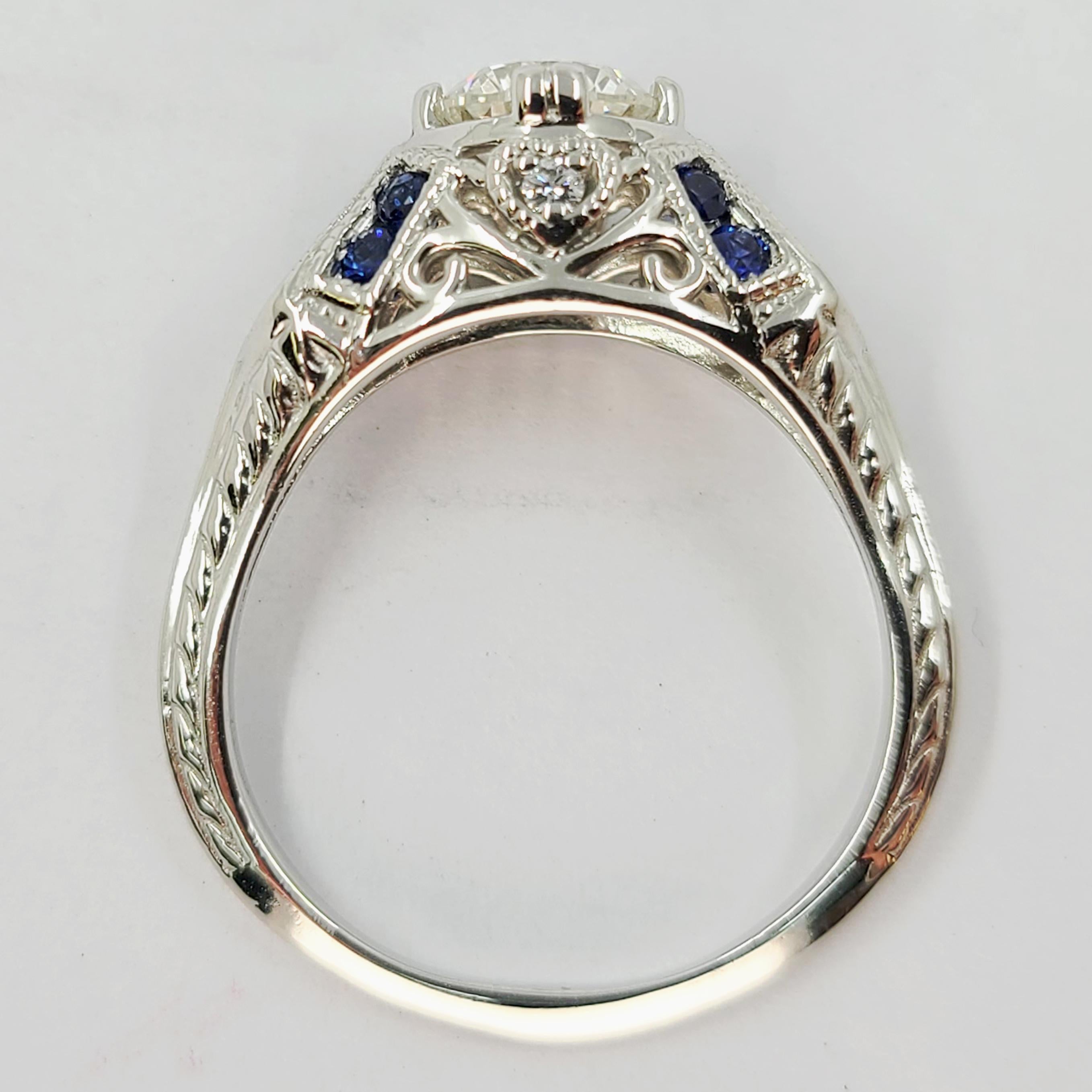 vintage engagement rings with sapphire accents