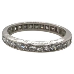 Antique Platinum Diamond Eternity Band Size 5.5