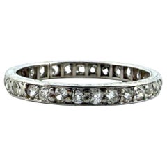 Vintage Platinum Diamond Eternity Band Size 6.5