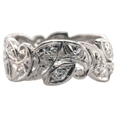 Vintage Platinum Diamond Eternity Band Size 7