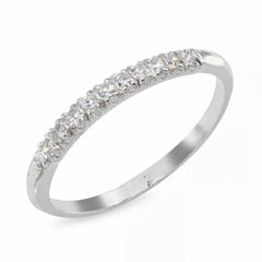 Vintage Platinum Diamond Half Band Ring
