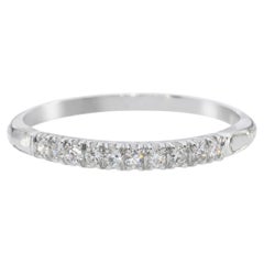 Vintage Platinum Diamond Half Band Ring