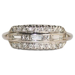 Vintage Platinum Diamond Ring 0.15tdw, Size 4.75