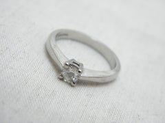 Vintage Platinum Diamond Solitaire Engagement Ring Size J1/2 5.25 950 Purity