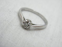 Vintage Platinum Diamond Solitaire Engagement Ring Size K1/2 5.75 950 Purity