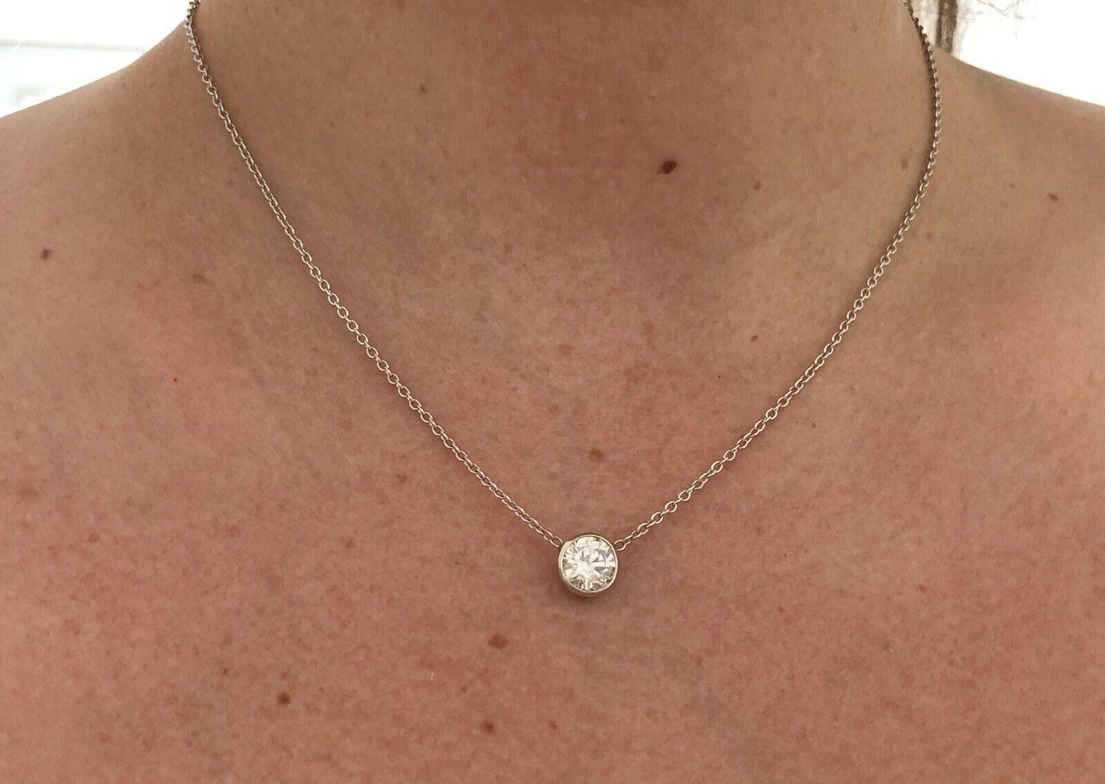 vintage diamond solitaire necklace