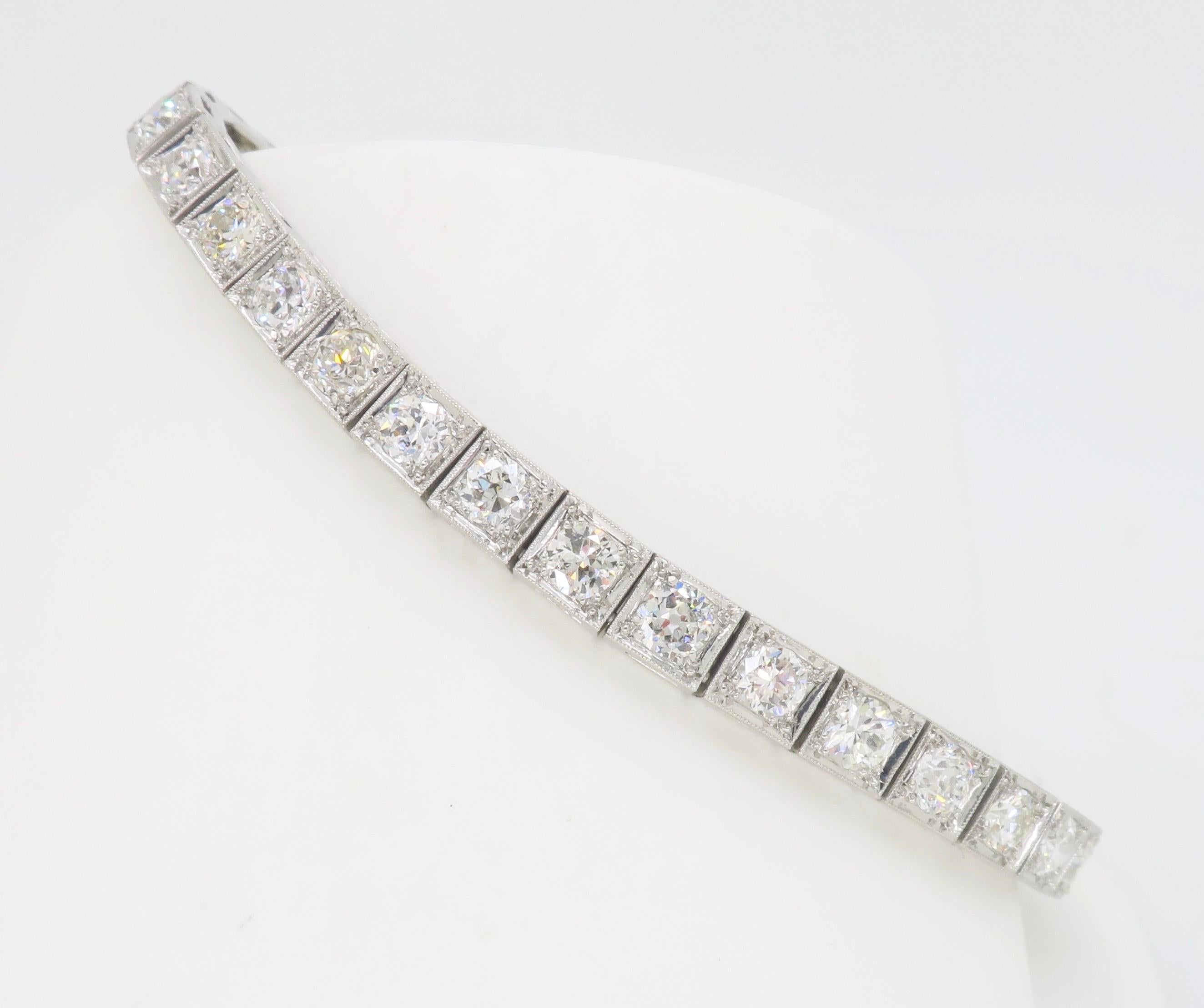 vintage tennis bracelet diamond