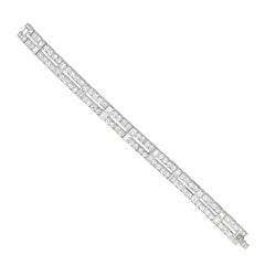 Vintage Platinum Diamond Tennis Bracelet