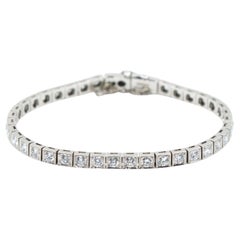Vintage Platinum Diamond Tennis Bracelet